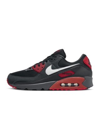 Mens nike air max 90 black red best sale